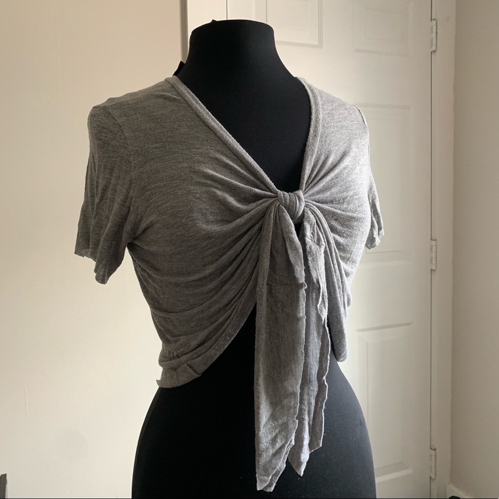 Tie front crop top